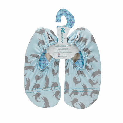 Unisex Kid's Fish Pattern Light Blue Socks