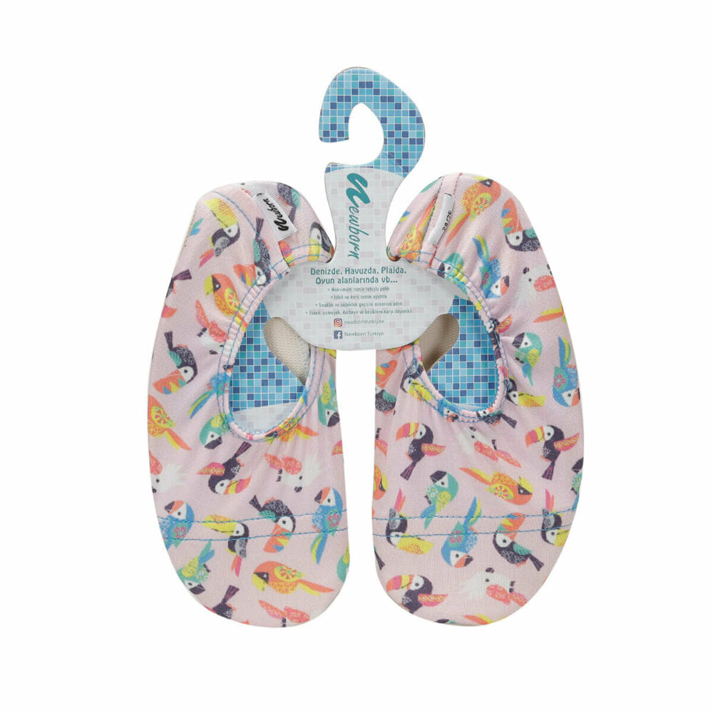 Unisex Kid's Printed Pink Socks