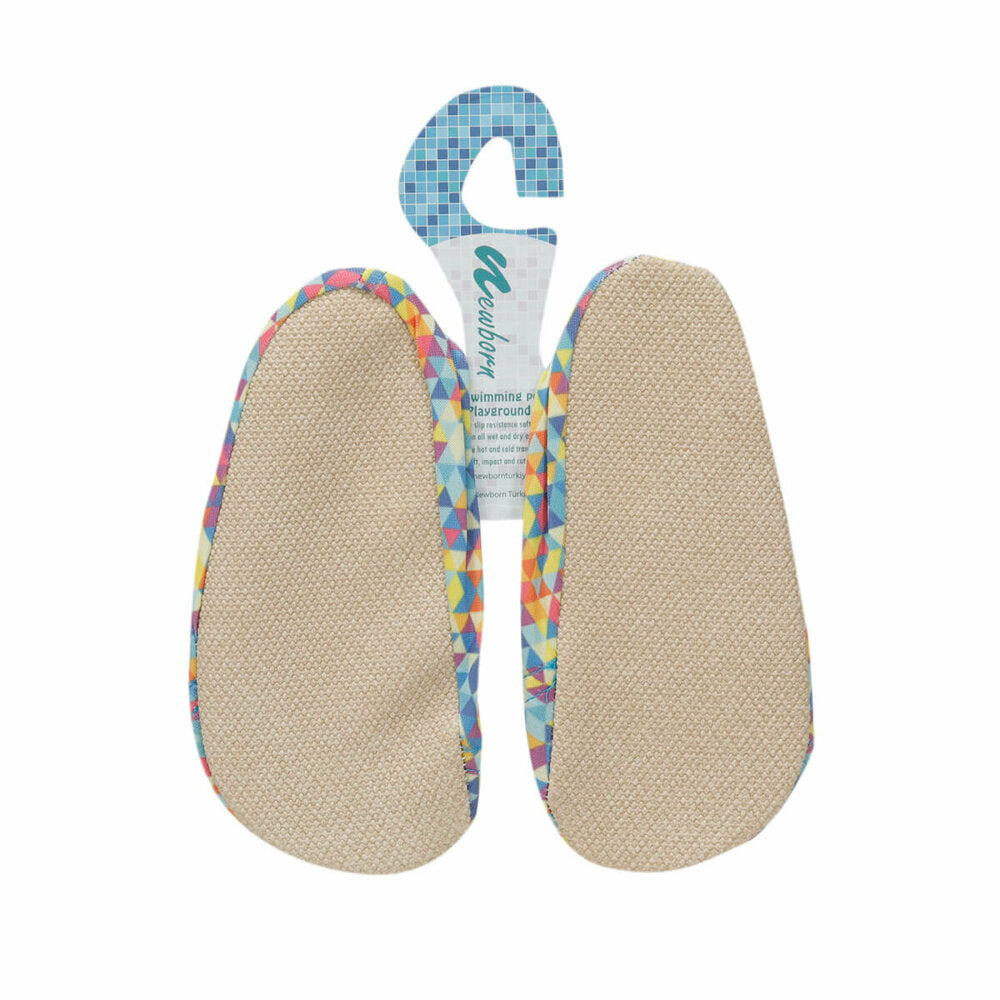 Unisex Kid's Printed Turquoise Slippers