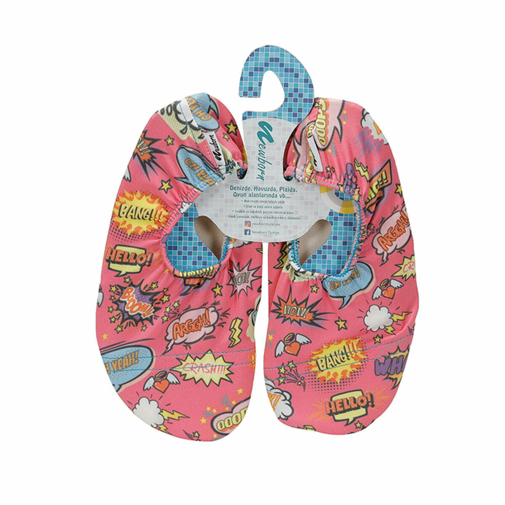Unisex Kid's Printed Pink Socks