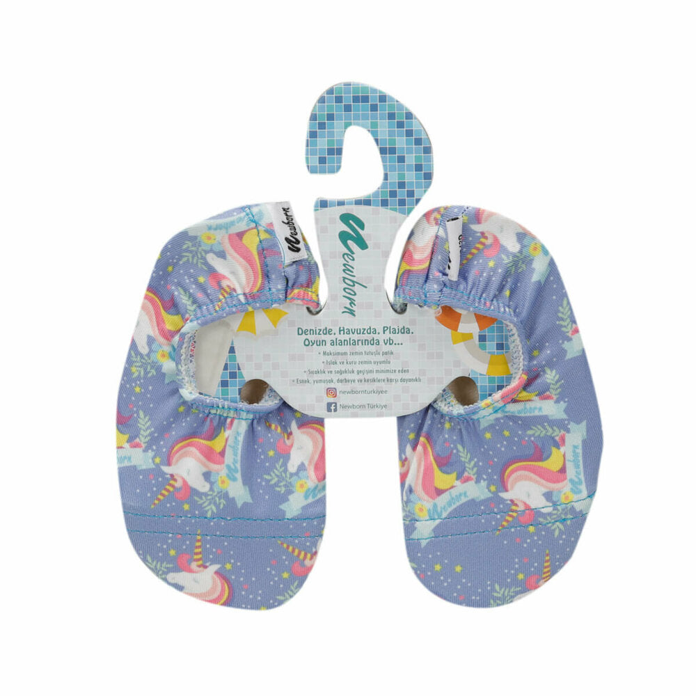 Unisex Kid's Light Turquoise Slippers