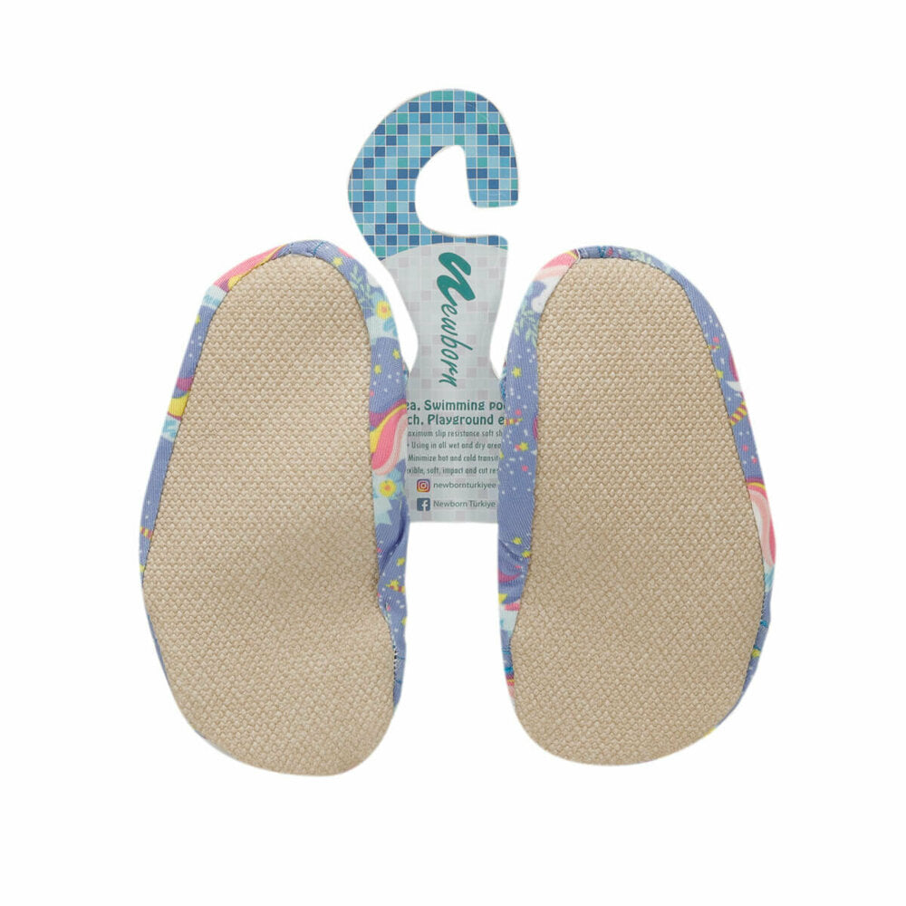 Unisex Kid's Light Turquoise Slippers