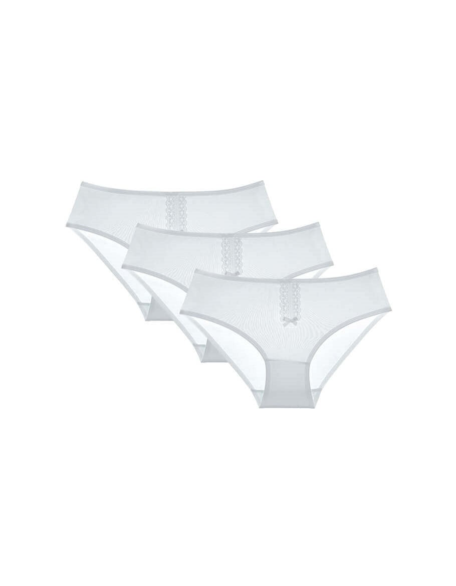 Girl's White Panties- 3 Pieces