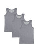 Boy's Grey Lycra Sleeveless Undershirt- 3 Pieces