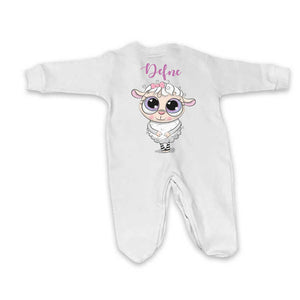 Baby Boy's Personalized White Romper Set