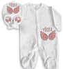 Baby Girl's Personalized White Romper Set