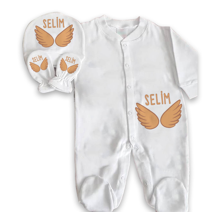 Baby's Personalized White Romper Set