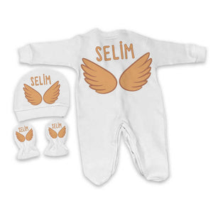 Baby's Personalized White Romper Set