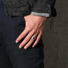 MM Black Titanium Ring For Men  Wedding Bands Trendy  Groove Rings Jewelry .Rainbow
