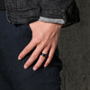 MM Black Titanium Ring For Men  Wedding Bands Trendy  Groove Rings Jewelry .Rainbow