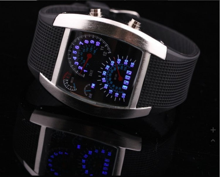 Fashion Men's Watch Unique LED Digital Watch Men Watches i Electronic Sport Watches Men Rubber Clock relogio masculino reloj hombre