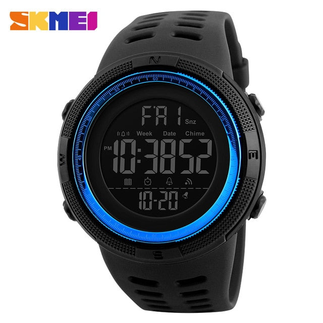 Skmeiwatches   Luxury Brand Mens Sports Watches Dive 50m Digital LED Military Wrist watches  Watch Men Fashion Man Casual Electronics Wrist watches