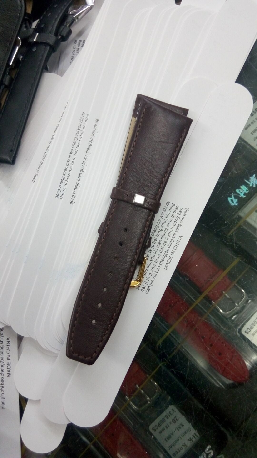 Watch bands Genuine Leather Watch Band Stainless Steel Buckle Clasp watch band leather strap 12,14, 16,18,20,22,24mm