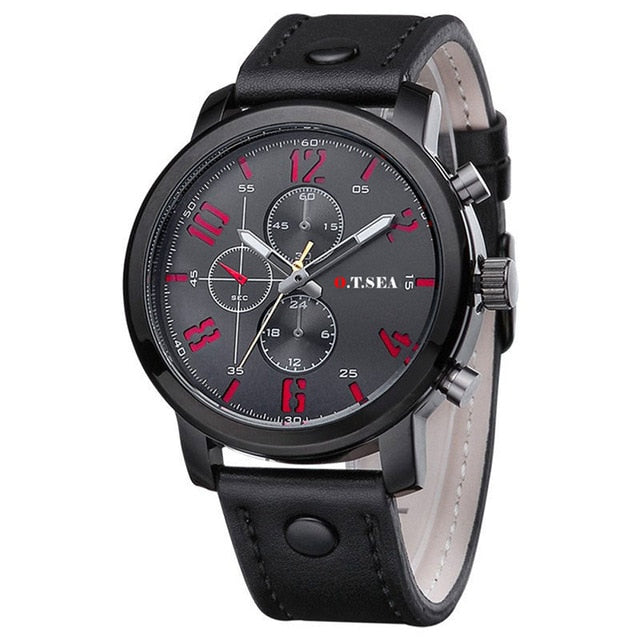 Relogio Masculino Fashion Watches Men Casual Military Sports  Watch Quartz Analog Wrist O.T.SEA Watch Clock Man Hour Heart Gift