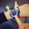 Creative Personality Minimalist Leather Normal Waterproof LED Watch Men And Women Couple Watch Smart Electronics Casual Watches