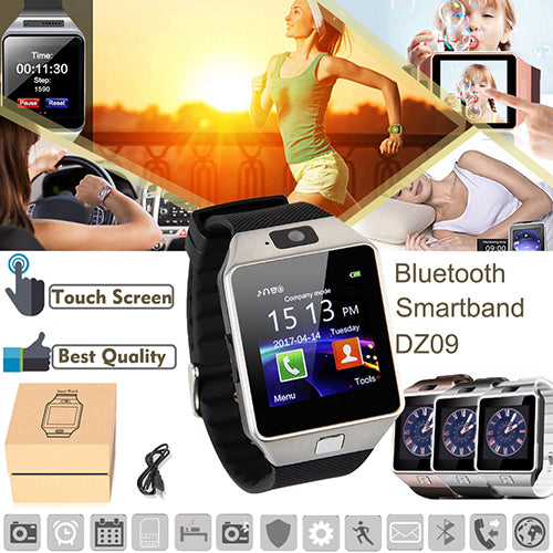New Smart watch Intelligent Digital Sport Gold Smart Watch DZ09 Pedometer For Phone Android Wrist Watch Men Women's satti Watch