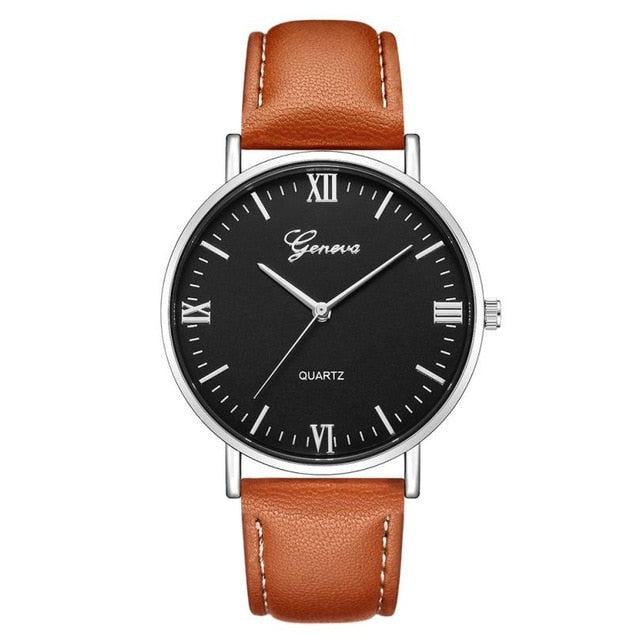 Reloj Fashion Large Dial Military Quartz  Men Watch Leather Sport Watches mens watch rolex watches sport watch  wrist watch  rolex submariner