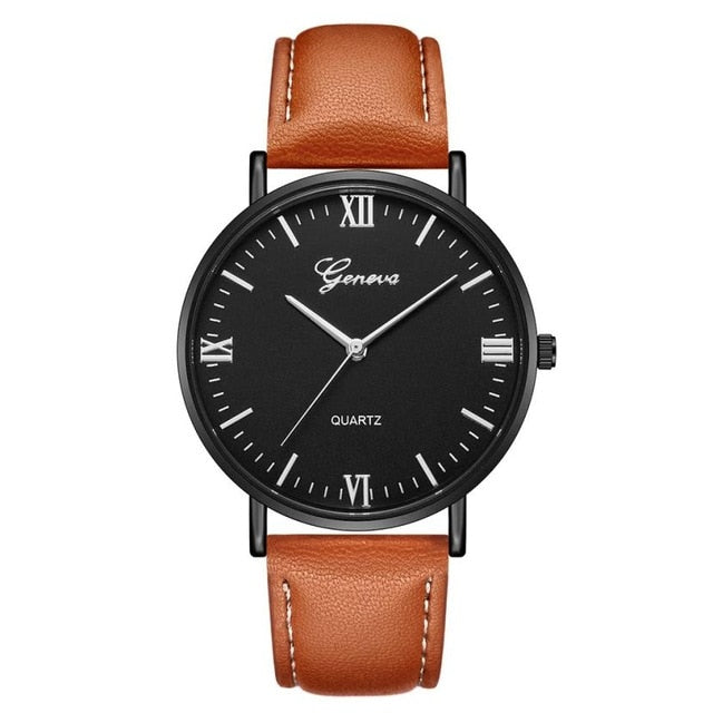 Reloj Fashion Large Dial Military Quartz  Men Watch Leather Sport Watches mens watch rolex watches sport watch  wrist watch  rolex submariner