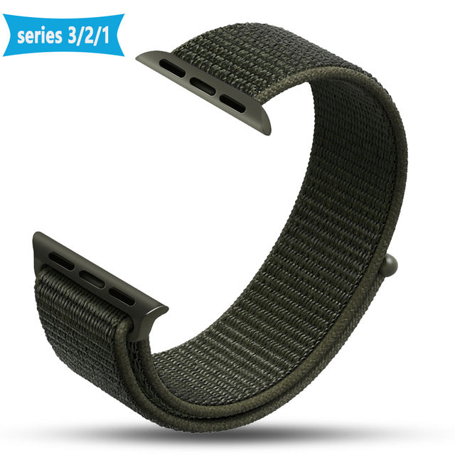 New High Quality Nylon Sport Loop Replacment Band for Apple Watch Series 1 2 3 Lightweight Soft Breathable Woven Strap 38 42mm