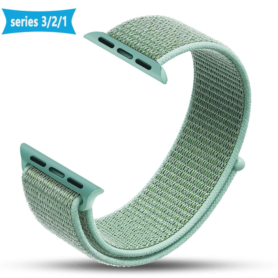 New High Quality Nylon Sport Loop Replacment Band for Apple Watch Series 1 2 3 Lightweight Soft Breathable Woven Strap 38 42mm