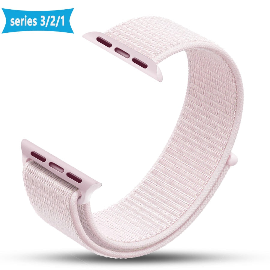 New High Quality Nylon Sport Loop Replacment Band for Apple Watch Series 1 2 3 Lightweight Soft Breathable Woven Strap 38 42mm