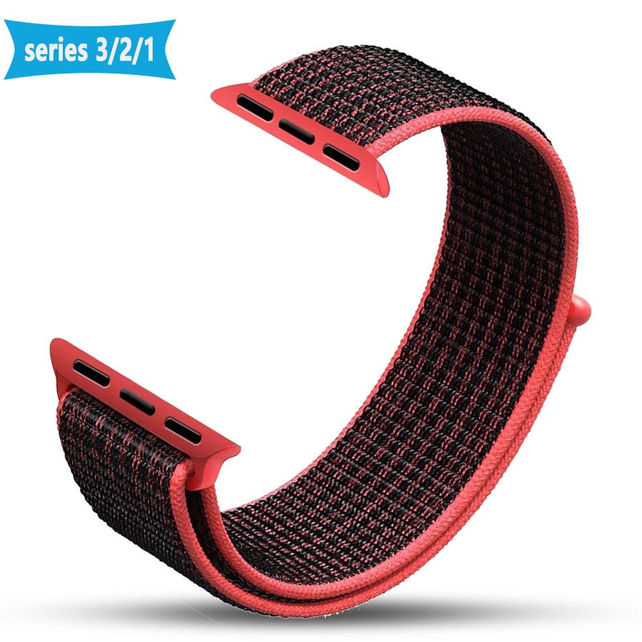New High Quality Nylon Sport Loop Replacment Band for Apple Watch Series 1 2 3 Lightweight Soft Breathable Woven Strap 38 42mm