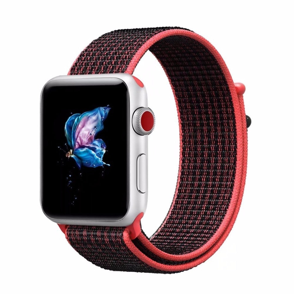 New High Quality Nylon Sport Loop Replacment Band for Apple Watch Series 1 2 3 Lightweight Soft Breathable Woven Strap 38 42mm