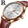 High Quality Rose Gold golden rose color watches prices watches online Dial Watch Men Leather Business Fashion Japan Business Auto Date Male Clock store