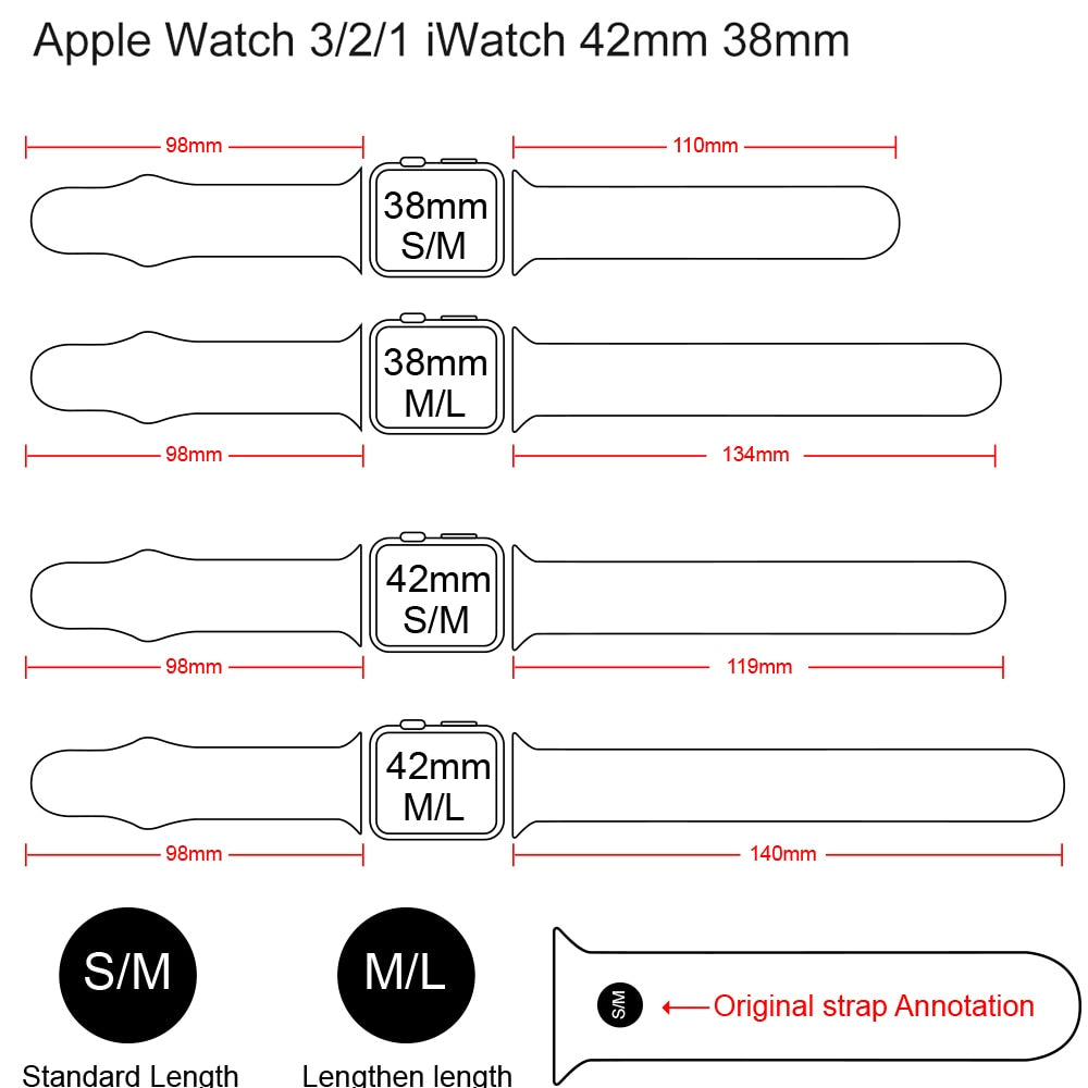Soft Silicone  weaches Replacement Sport Band For 38mm Apple Watch Series1 2 42mm Wrist Bracelet Strap For i Watch Sports Edition weaches