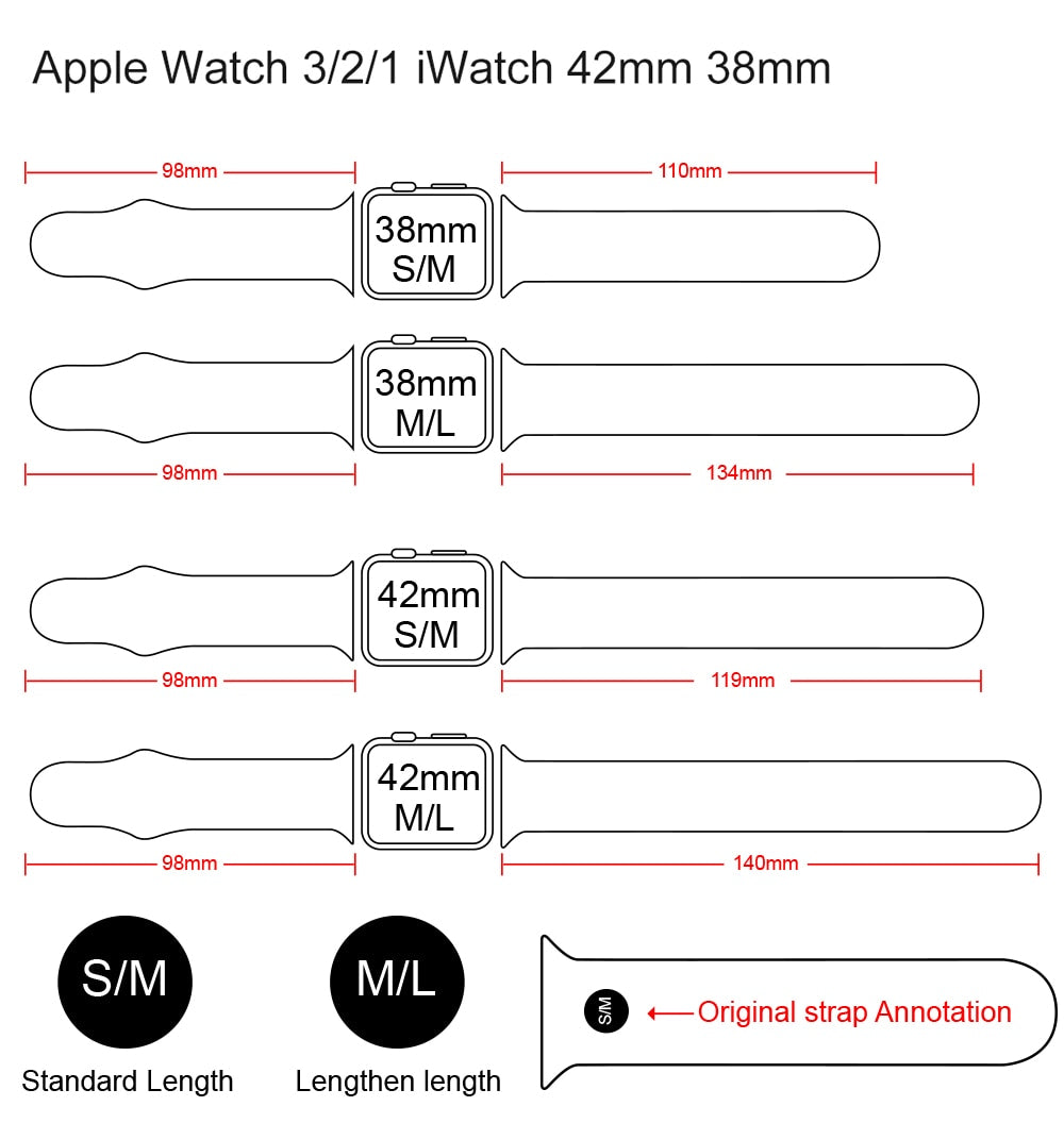 Soft Silicone  weaches Replacement Sport Band For 38mm Apple Watch Series1 2 42mm Wrist Bracelet Strap For i Watch Sports Edition weaches