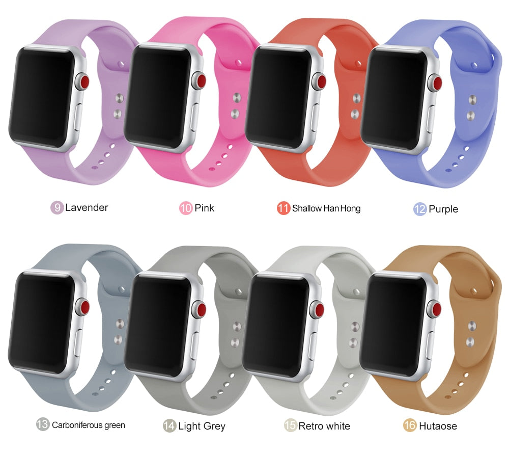 Soft Silicone  weaches Replacement Sport Band For 38mm Apple Watch Series1 2 42mm Wrist Bracelet Strap For i Watch Sports Edition weaches