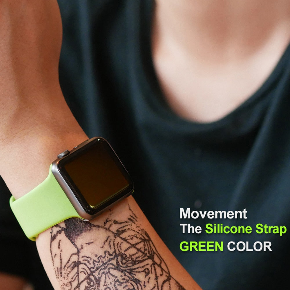 Soft Silicone  weaches Replacement Sport Band For 38mm Apple Watch Series1 2 42mm Wrist Bracelet Strap For i Watch Sports Edition weaches