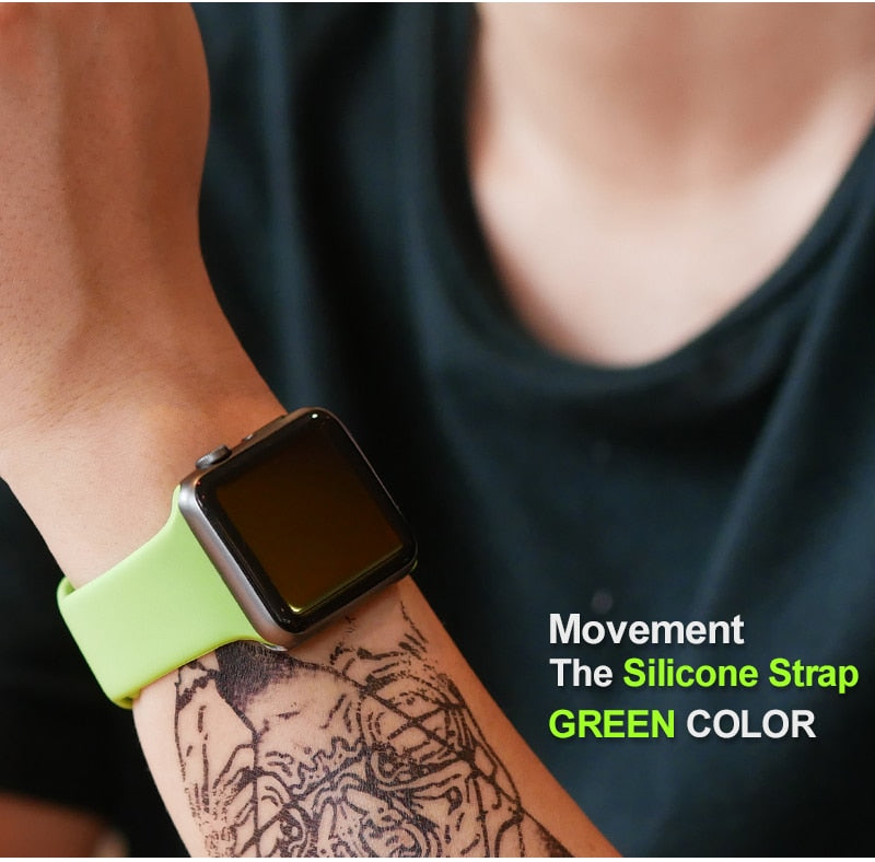 Soft Silicone  weaches Replacement Sport Band For 38mm Apple Watch Series1 2 42mm Wrist Bracelet Strap For i Watch Sports Edition weaches