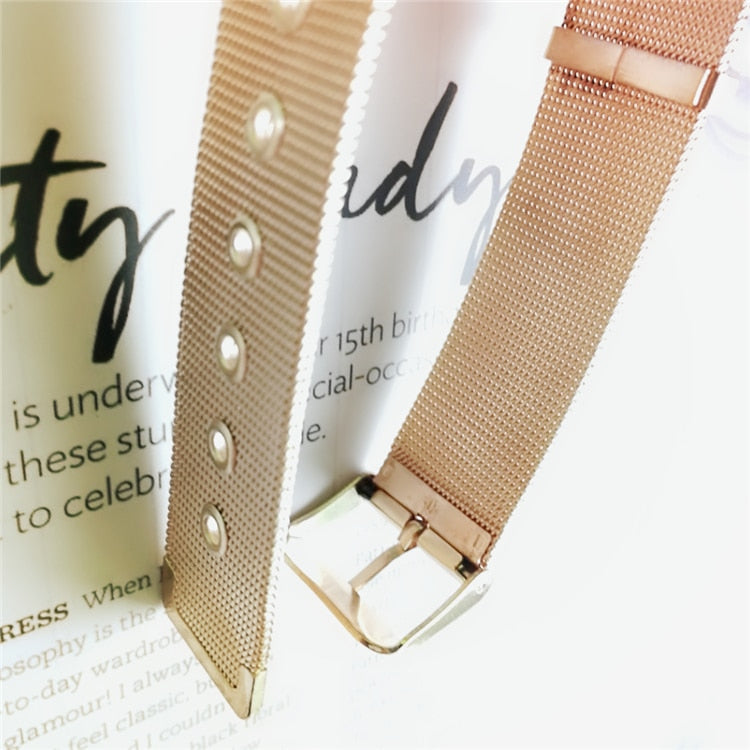 2019 Luxury Women Metal Mesh Watch Simplicity Classic Wrist Fashion Casual Quartz High Quality Women's Watches Relogio Masculino