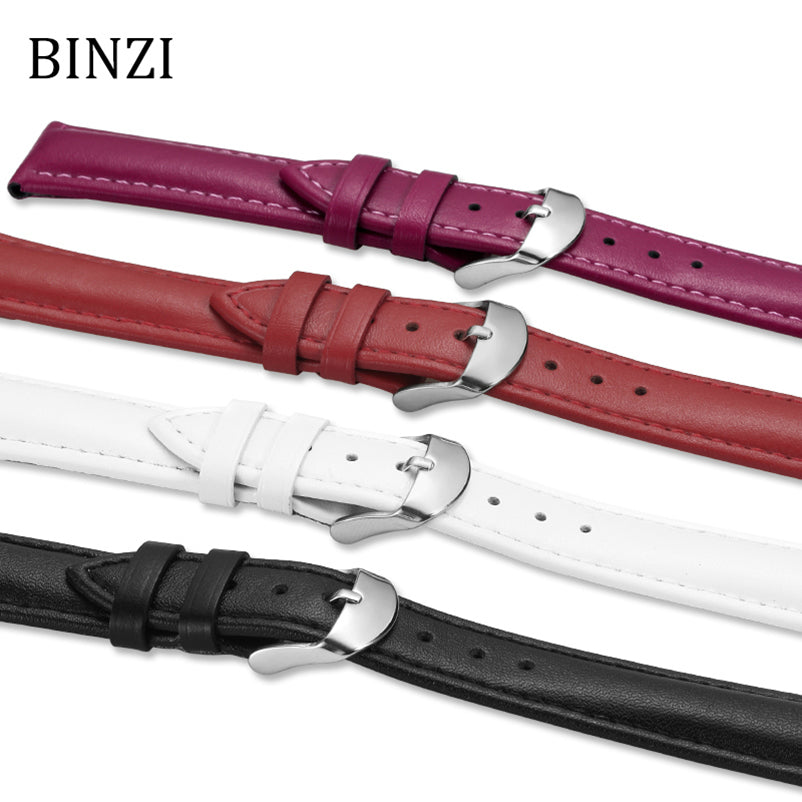 Top  Black Watch Bands weaches  Strap Watch band Leather Men Women i  Genuine 12mm 14mm 16mm 18mm 20mm 22mm Watch Strap Watch Belt watches mans