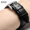 Top  Black Watch Bands weaches  Strap Watch band Leather Men Women i  Genuine 12mm 14mm 16mm 18mm 20mm 22mm Watch Strap Watch Belt watches mans
