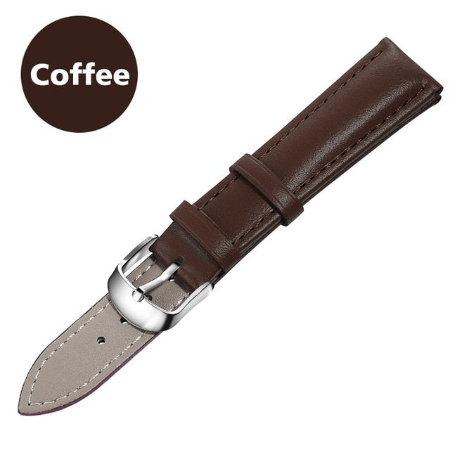 Top  Black Watch Bands weaches  Strap Watch band Leather Men Women i  Genuine 12mm 14mm 16mm 18mm 20mm 22mm Watch Strap Watch Belt watches mans