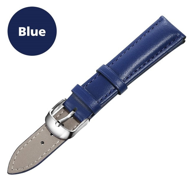 Top  Black Watch Bands weaches  Strap Watch band Leather Men Women i  Genuine 12mm 14mm 16mm 18mm 20mm 22mm Watch Strap Watch Belt watches mans