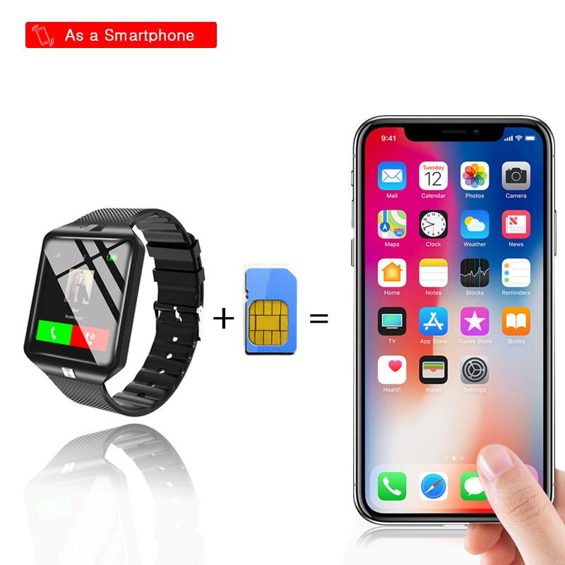 GETIHU DZ09  Smart watch Digital Men Watch Apple iPhone in Samsung Android Mobile Phone Bluetooth SIM TF Card Camera