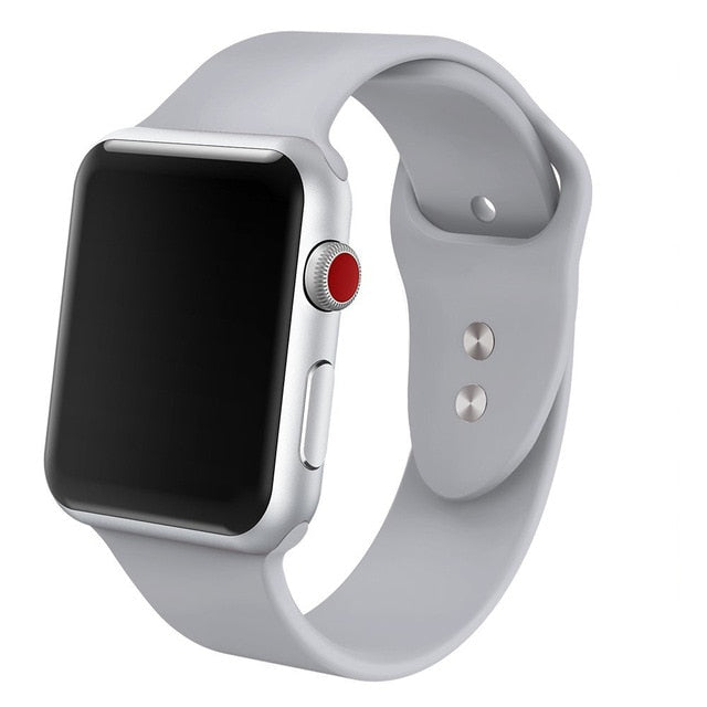 Silicone band for Apple Watch 38mm 42mm 40mm 44mm Replacement Sport Strap Rubber Wristband for iwatch series 4 3 2 1 watch band