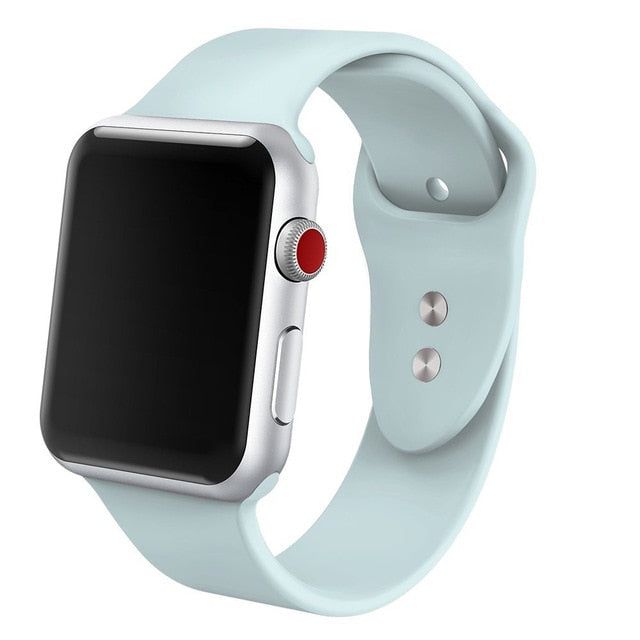 Silicone band for Apple Watch 38mm 42mm 40mm 44mm Replacement Sport Strap Rubber Wristband for iwatch series 4 3 2 1 watch band