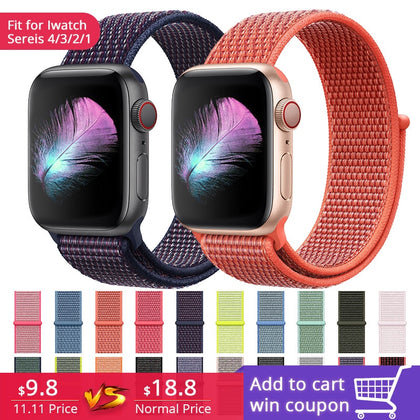 New High Quality Nylon Sport Loop Replacment Band for Apple Watch Series 1 2 3 Lightweight Soft Breathable Woven Strap 38 42mm