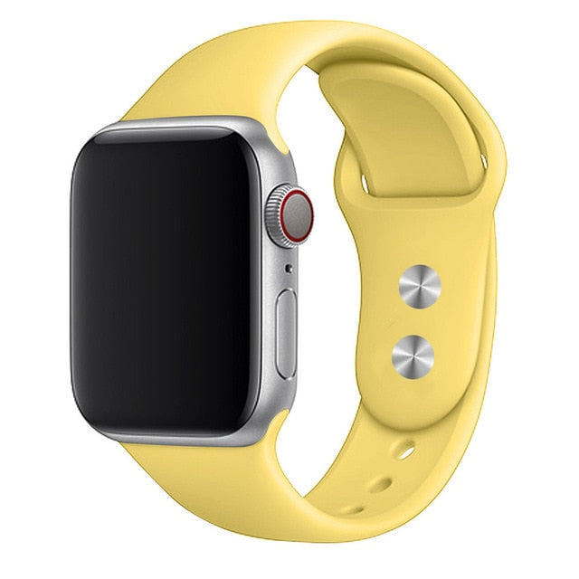 Silicone band for Apple Watch 38mm 42mm 40mm 44mm Replacement Sport Strap Rubber Wristband for iwatch series 4 3 2 1 watch band