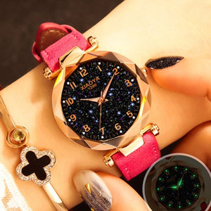 Fashion Women Watches 2019 Best Sell Star Sky Dial Clock Luxury Rose Gold Women's Bracelet Quartz Wrist Watches New Dropshipping