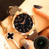 Fashion Women Watches 2019 Best Sell Star Sky Dial Clock Luxury Rose Gold Women's Bracelet Quartz Wrist Watches New Dropshipping