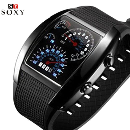 Fashion Men's Watch Unique LED Digital Watch Men Watches i Electronic Sport Watches Men Rubber Clock relogio masculino reloj hombre